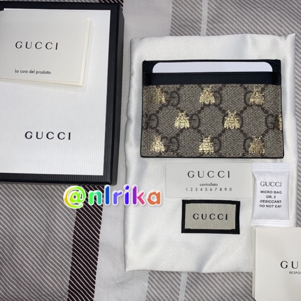 GG Supreme bees card case